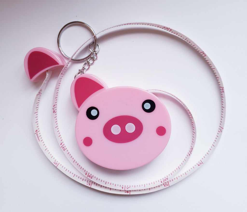 Pig Tape Measure Keychain