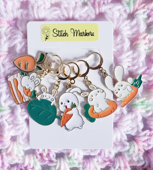 Bunny Action Easter Stitch Markers