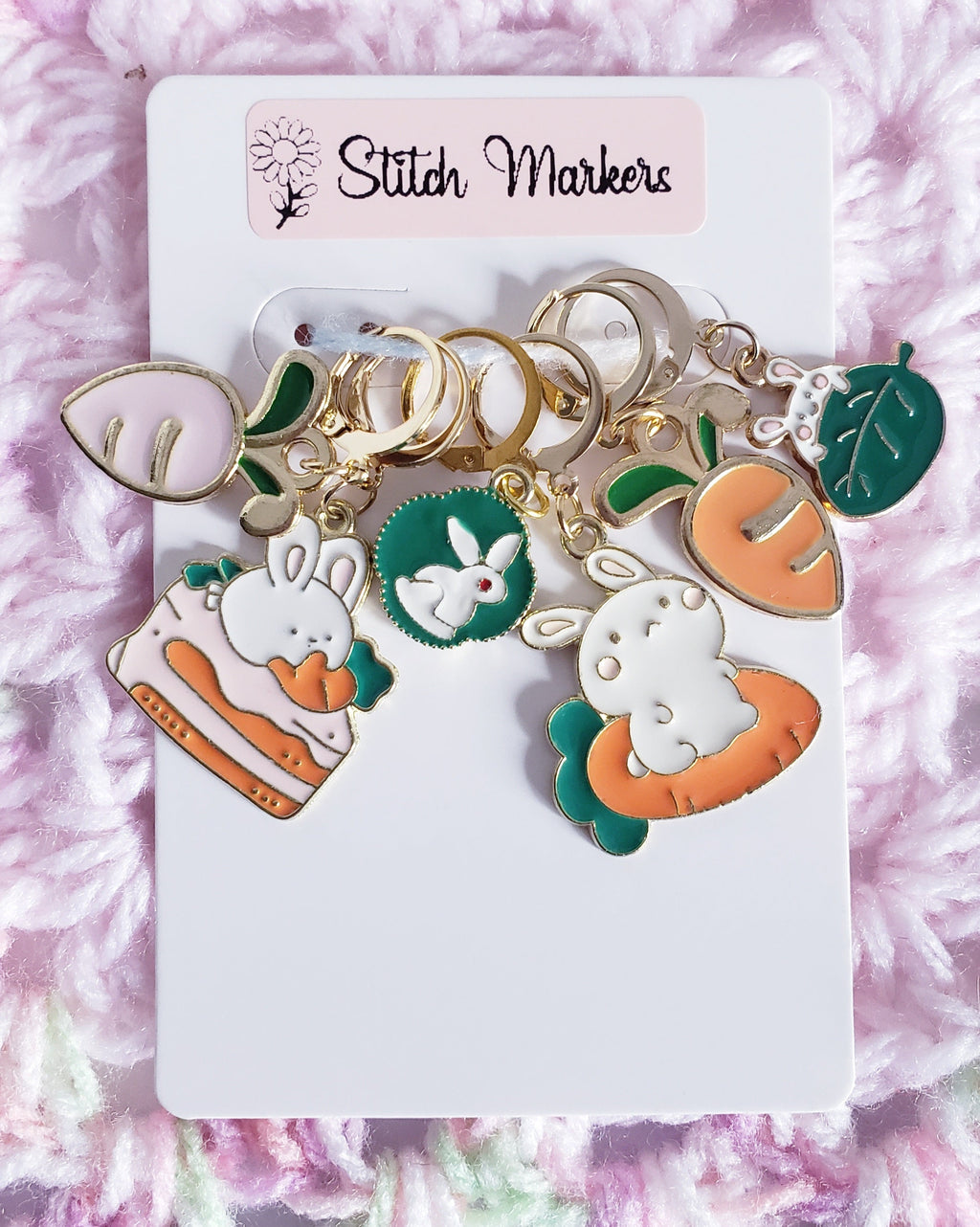 Bunny Carrot Easter Stitch Markers