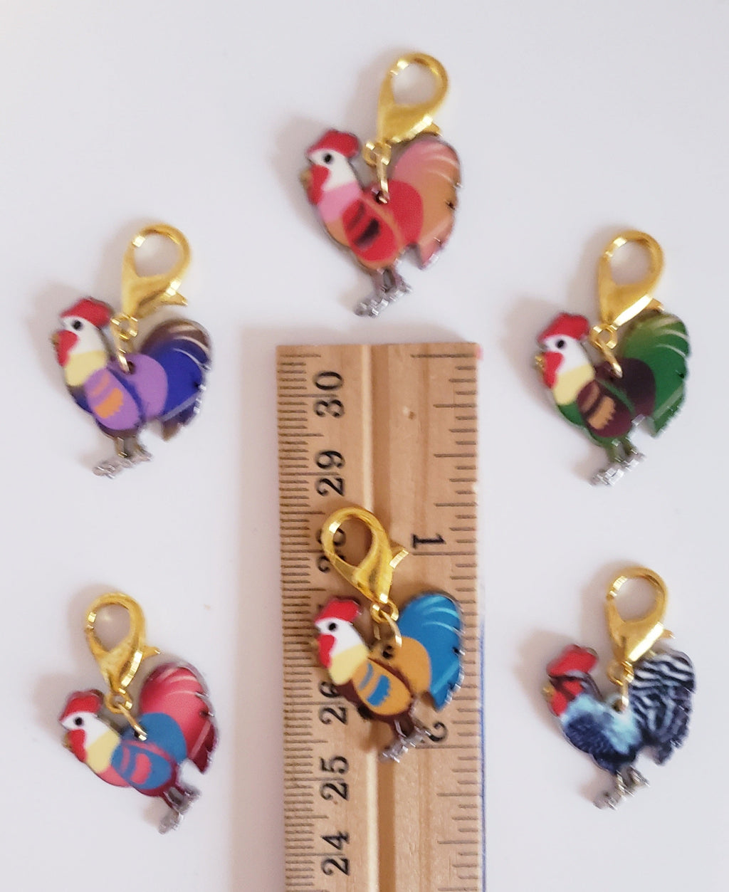 Chicken Rooster Stitch Markers