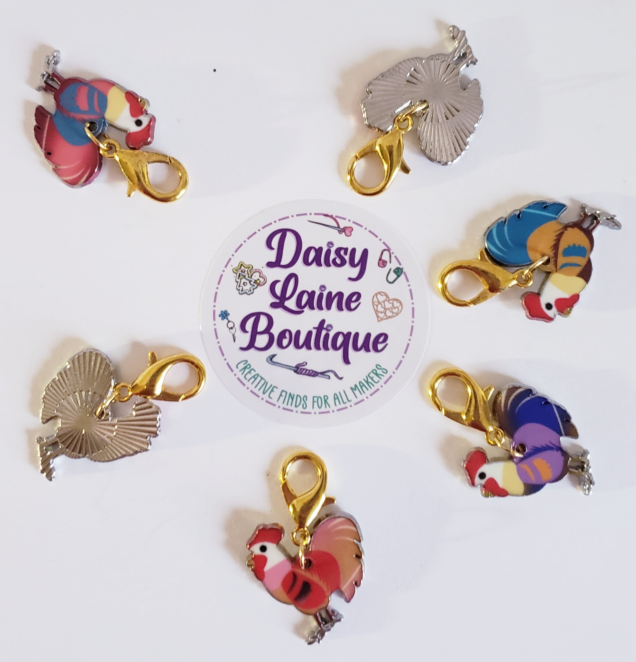 Chicken Rooster Stitch Markers