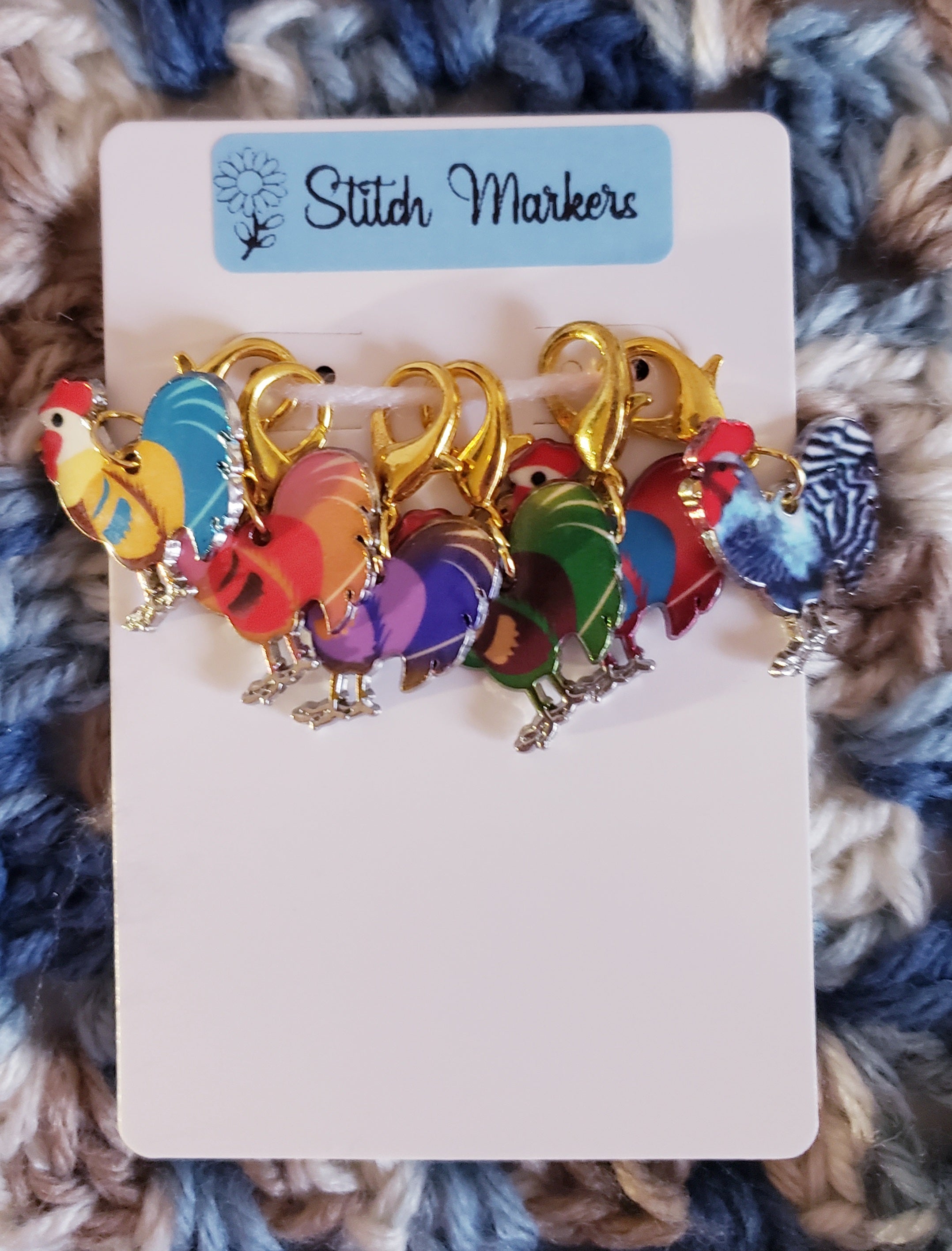 Chicken Rooster Stitch Markers