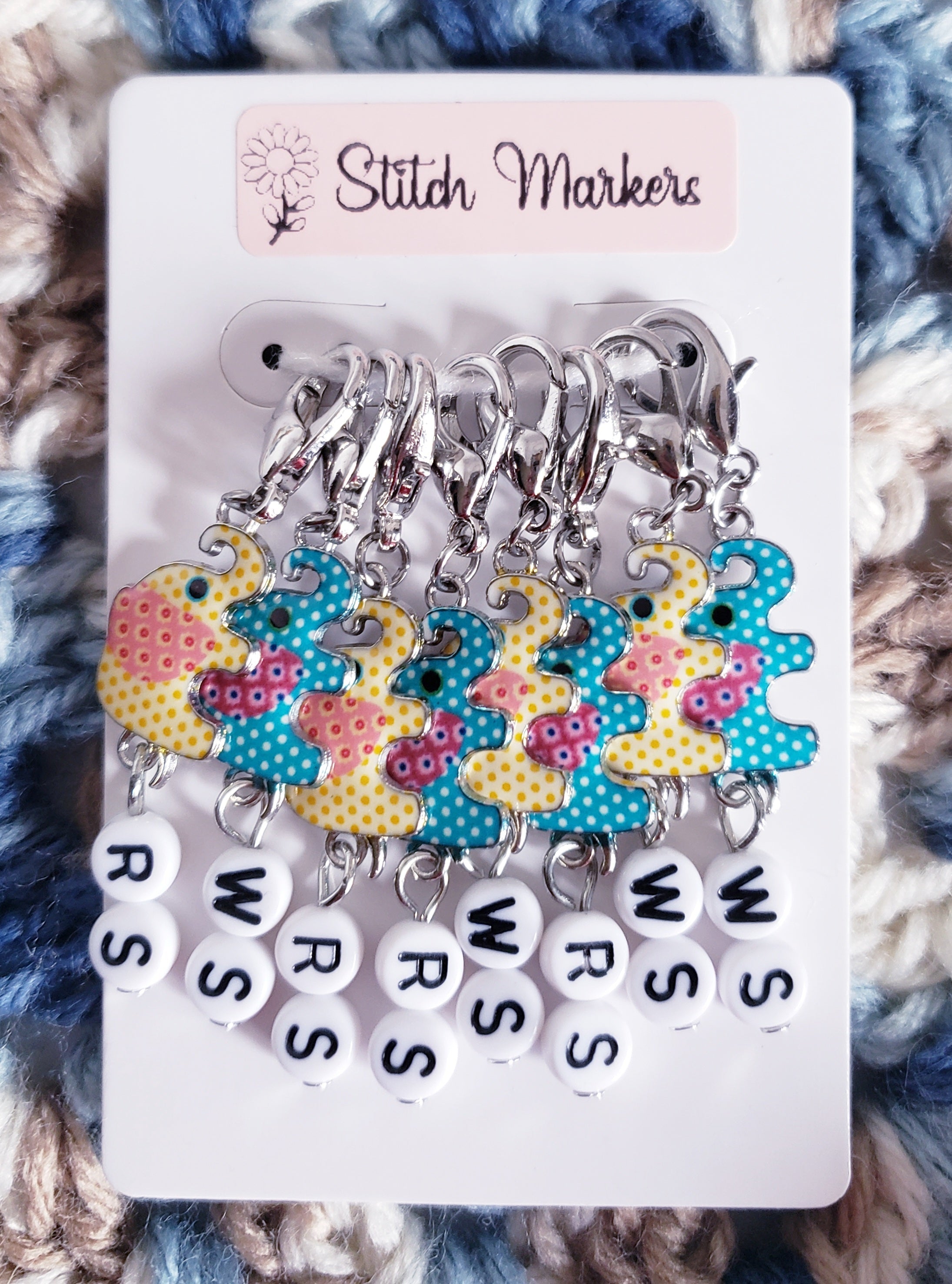 Elephant RS WS Stitch Markers