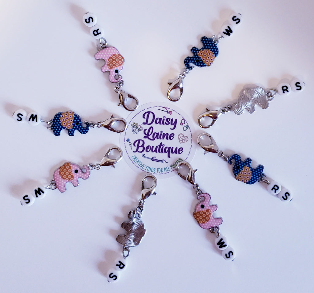 Elephant RS WS Stitch Markers