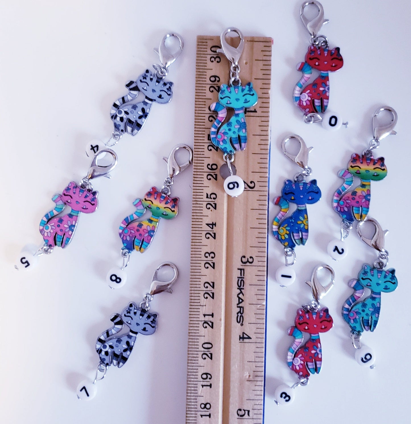 Cat Numbered Stitch Markers