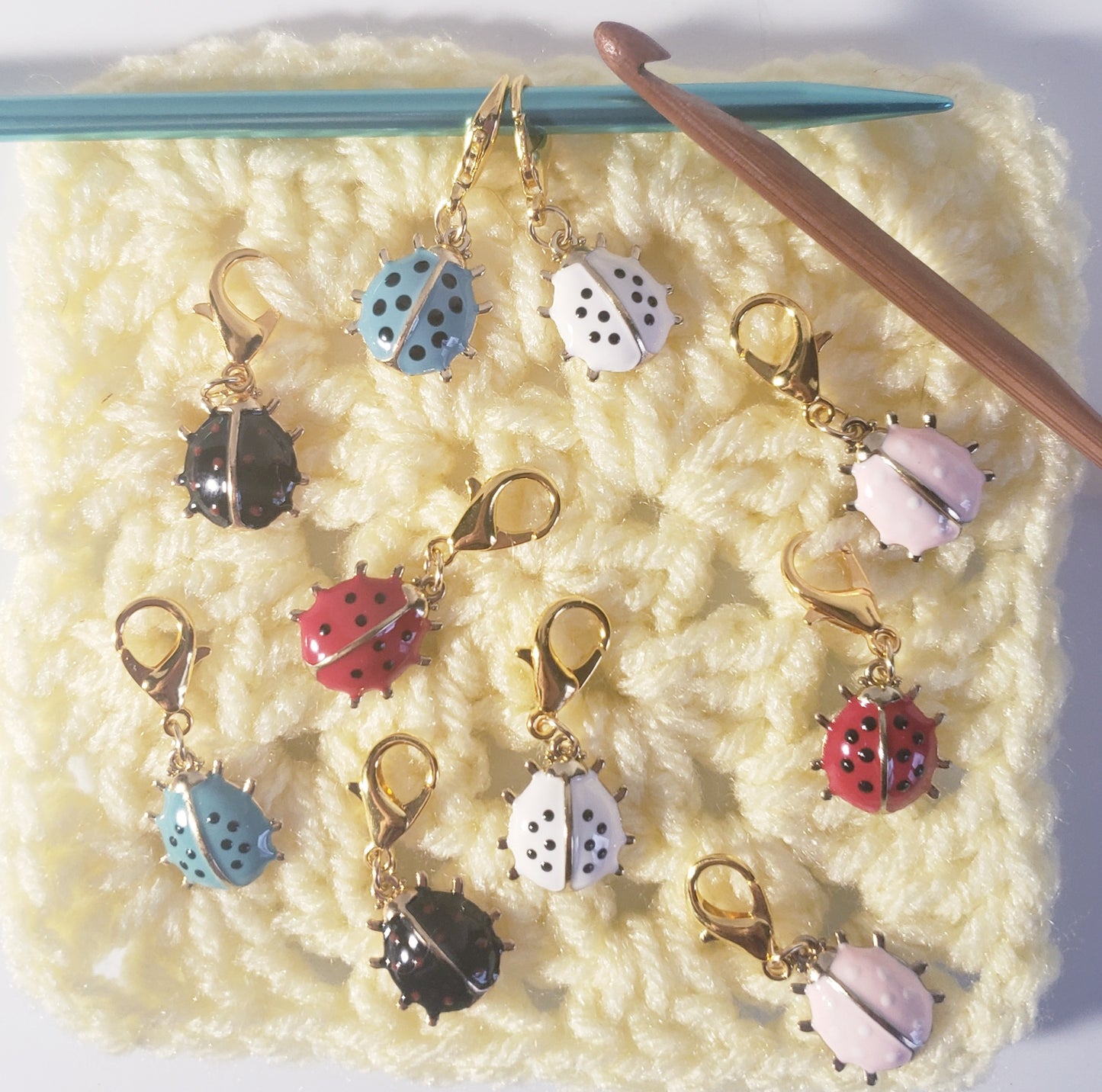 Ladybug Stitch Markers