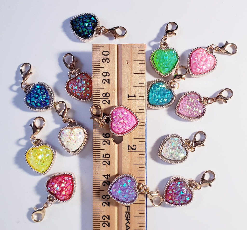 Heart Beads Stitch Markers