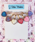 Heart Beads Stitch Markers