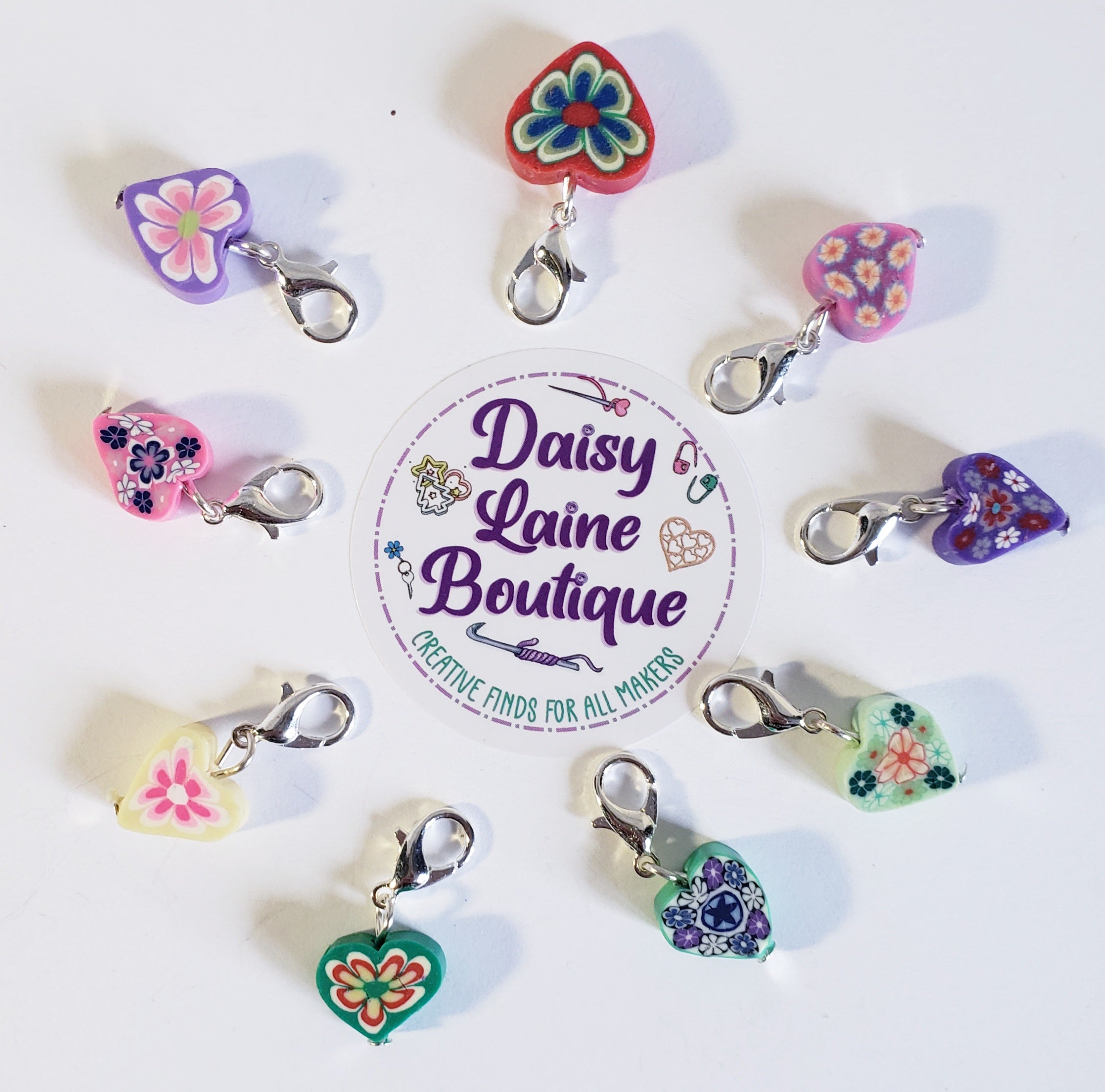 Hearts Flower Stitch Markers