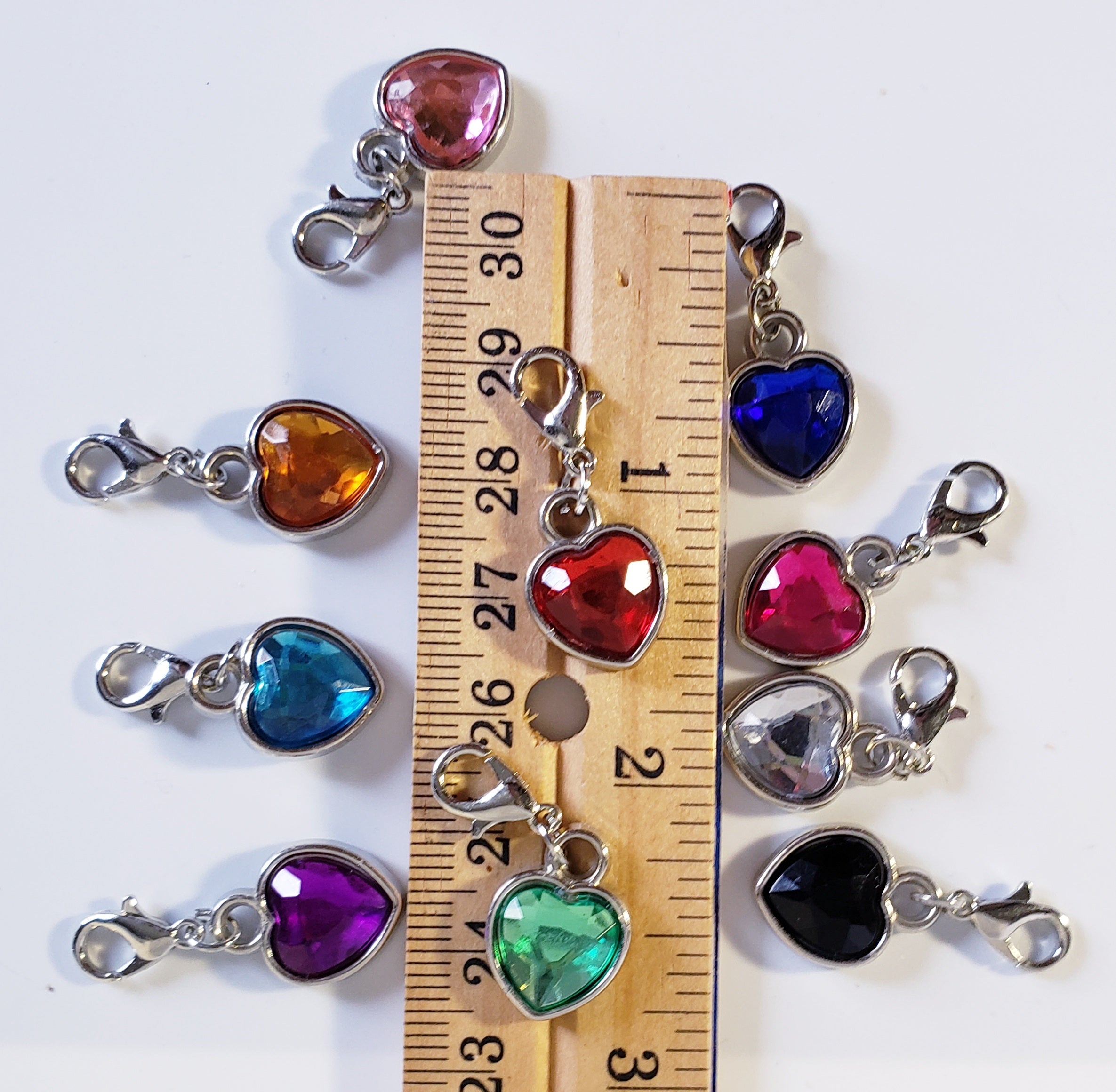 Heart Gemstone Stitch Markers