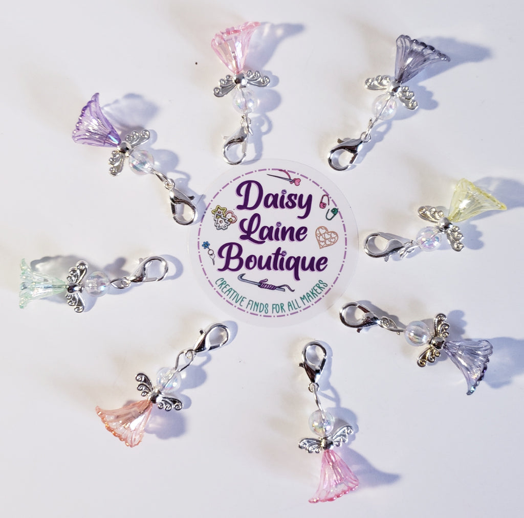 Angel Beaded Skirt Stitch Markers