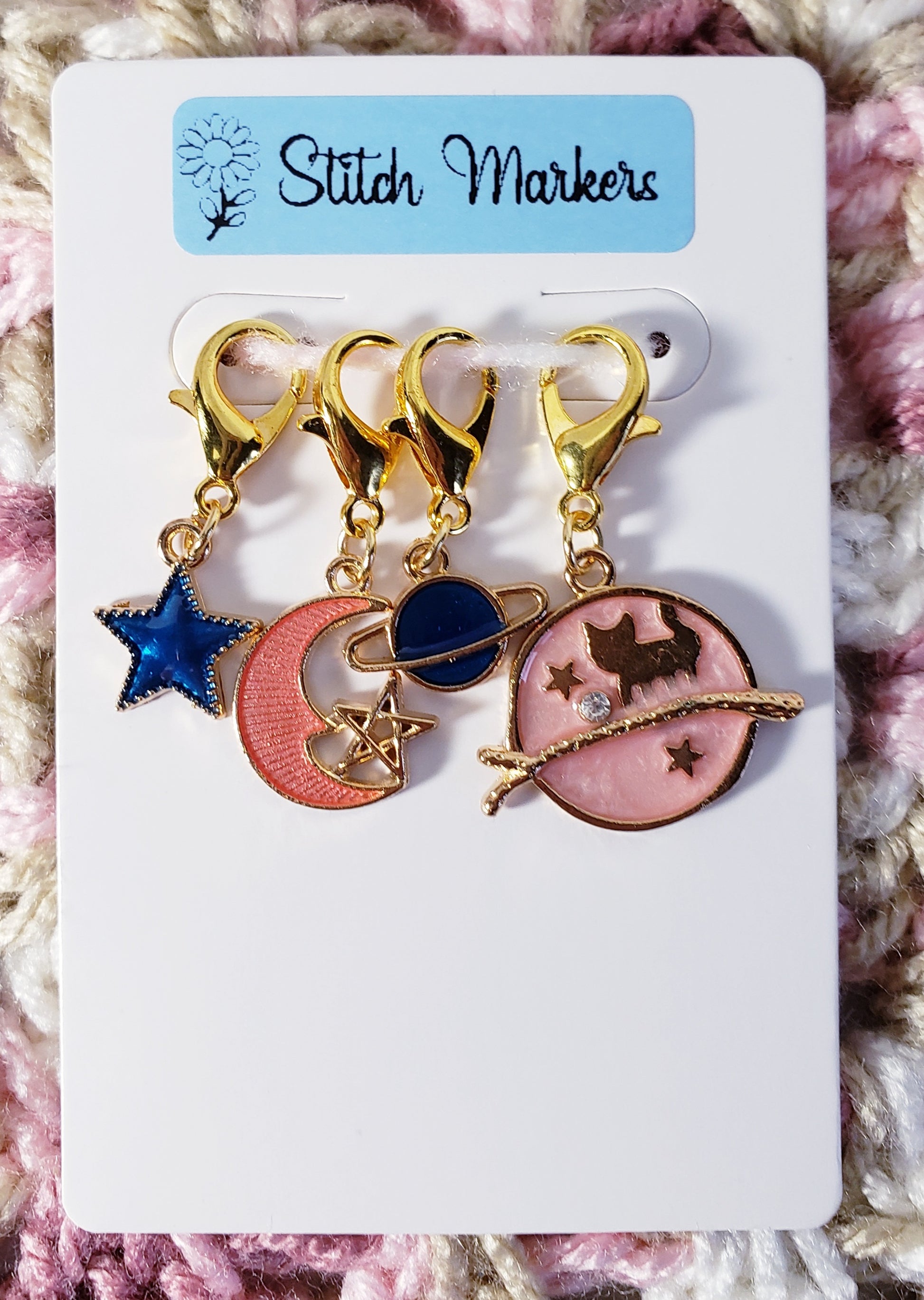 Cat Galaxy Stitch Markers