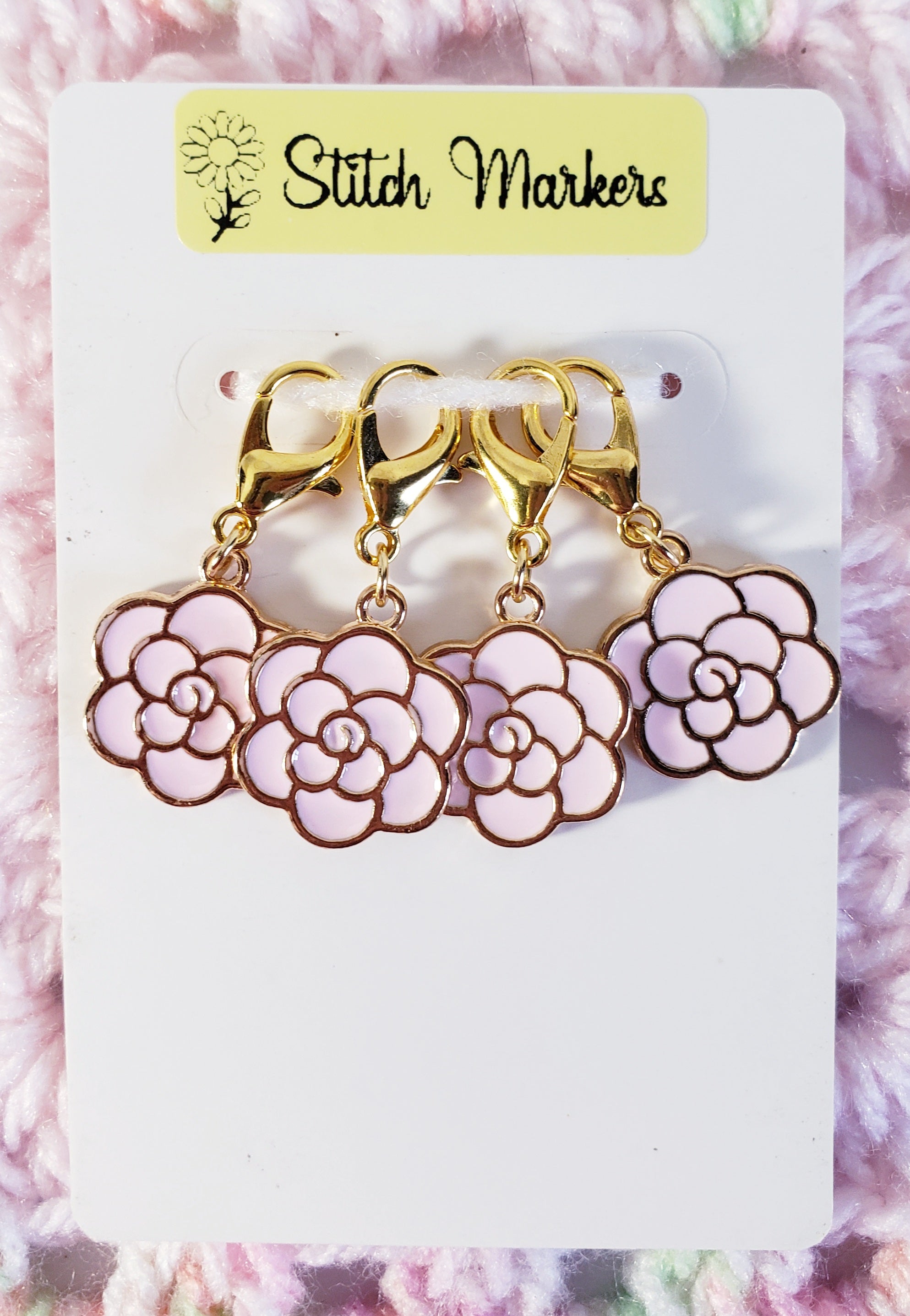 Carnation Flower Stitch Markers Flower