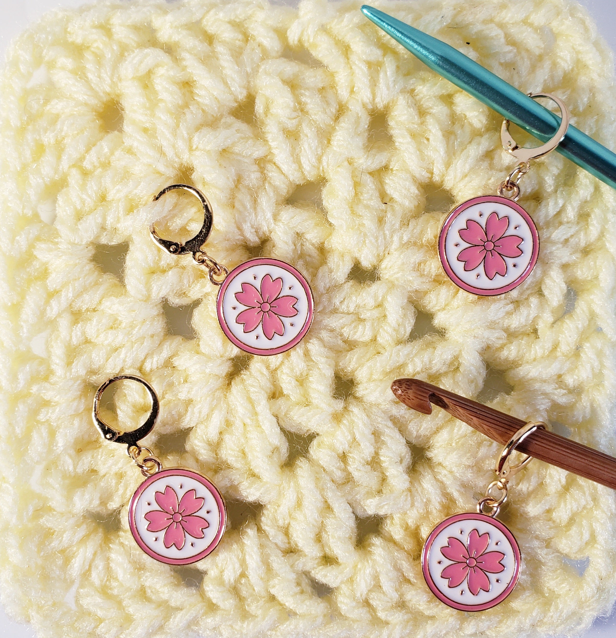 Cherry Blossom Stitch Markers