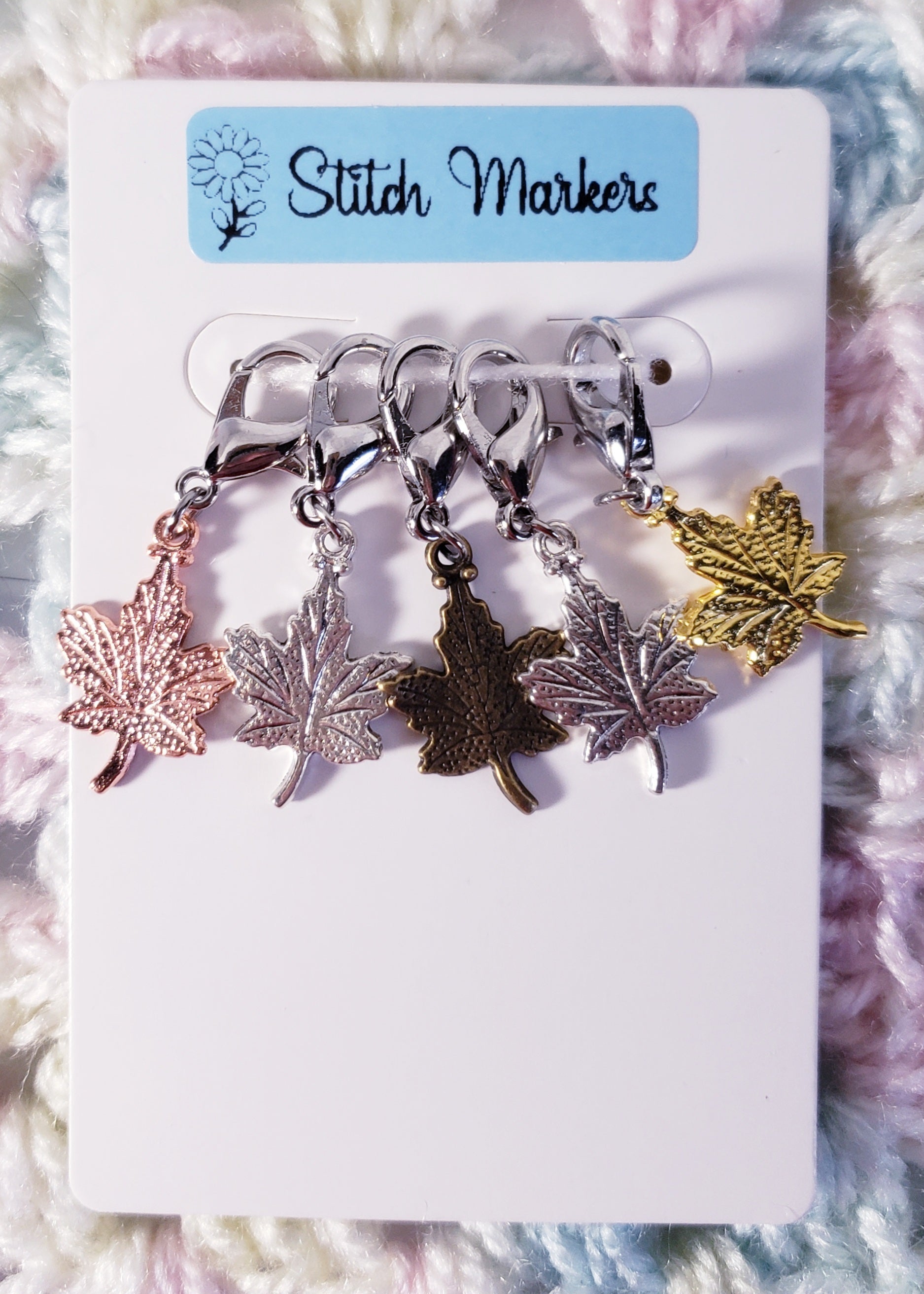 Maple Leaf Stitch Markers