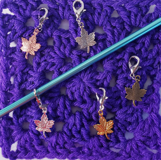 Maple Leaf Stitch Markers