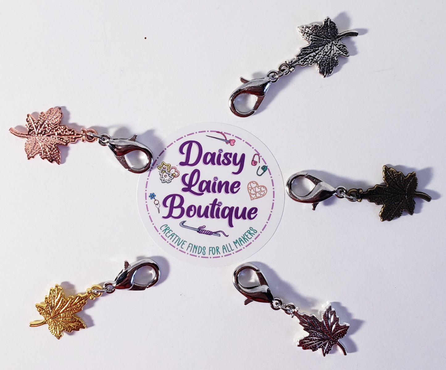Maple Leaf Stitch Markers