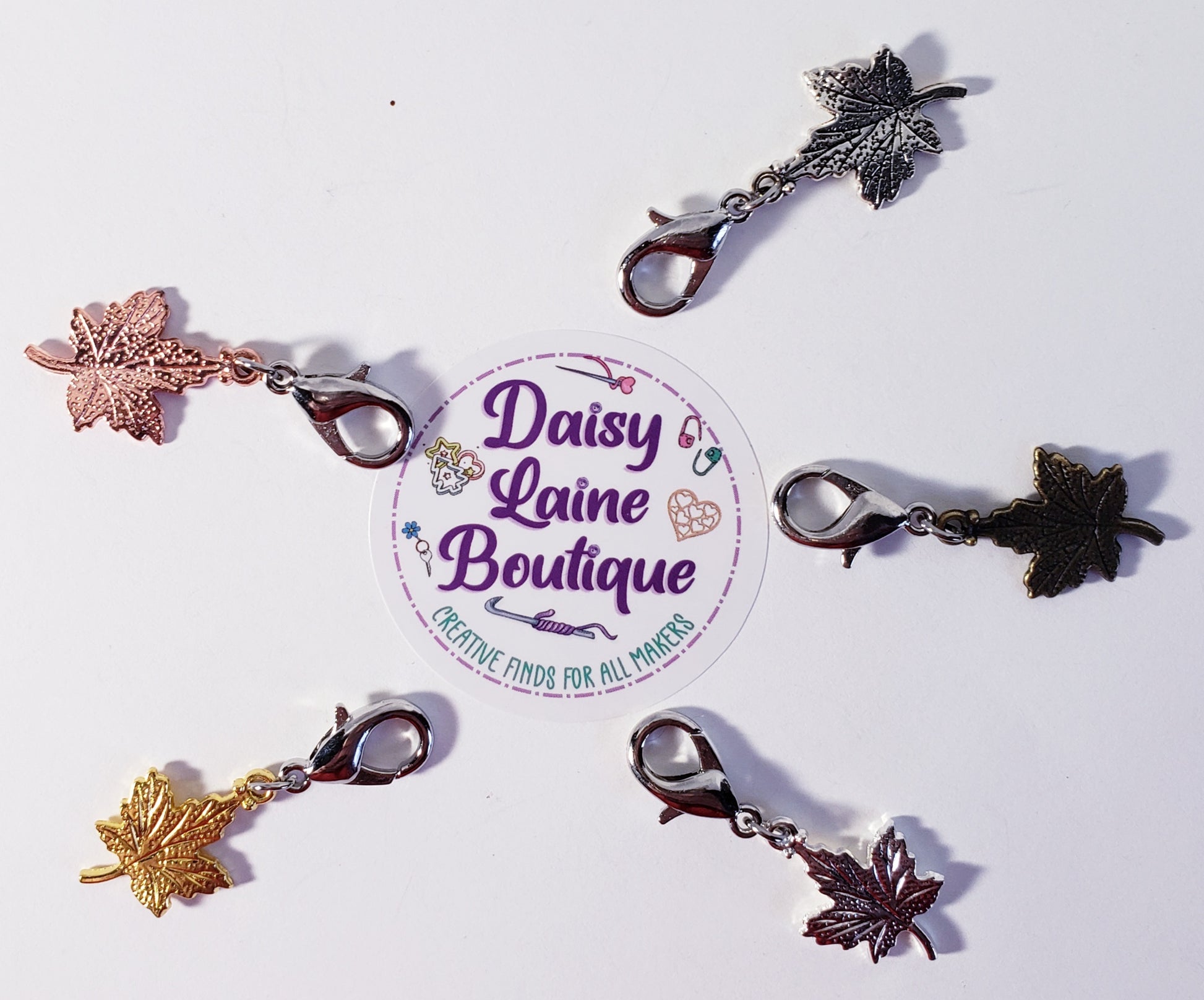 Maple Leaf Stitch Markers