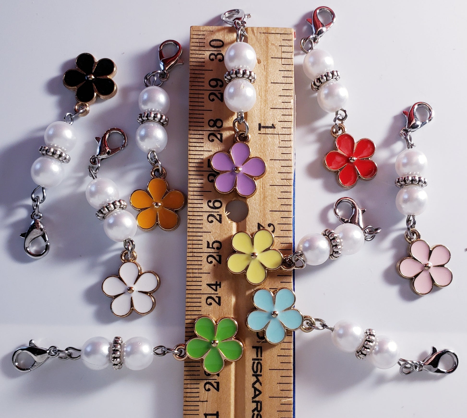 Daisy Pearl Stitch Markers