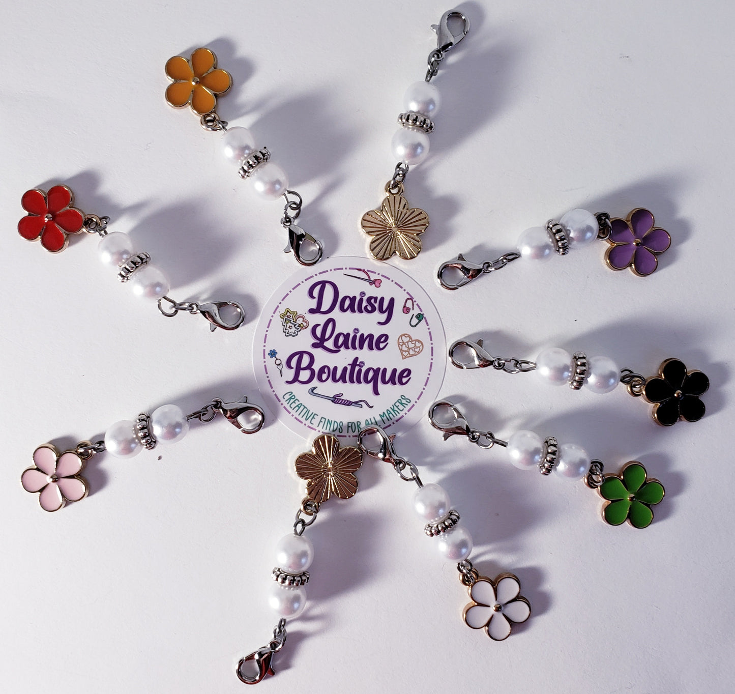 Daisy Pearl Stitch Markers