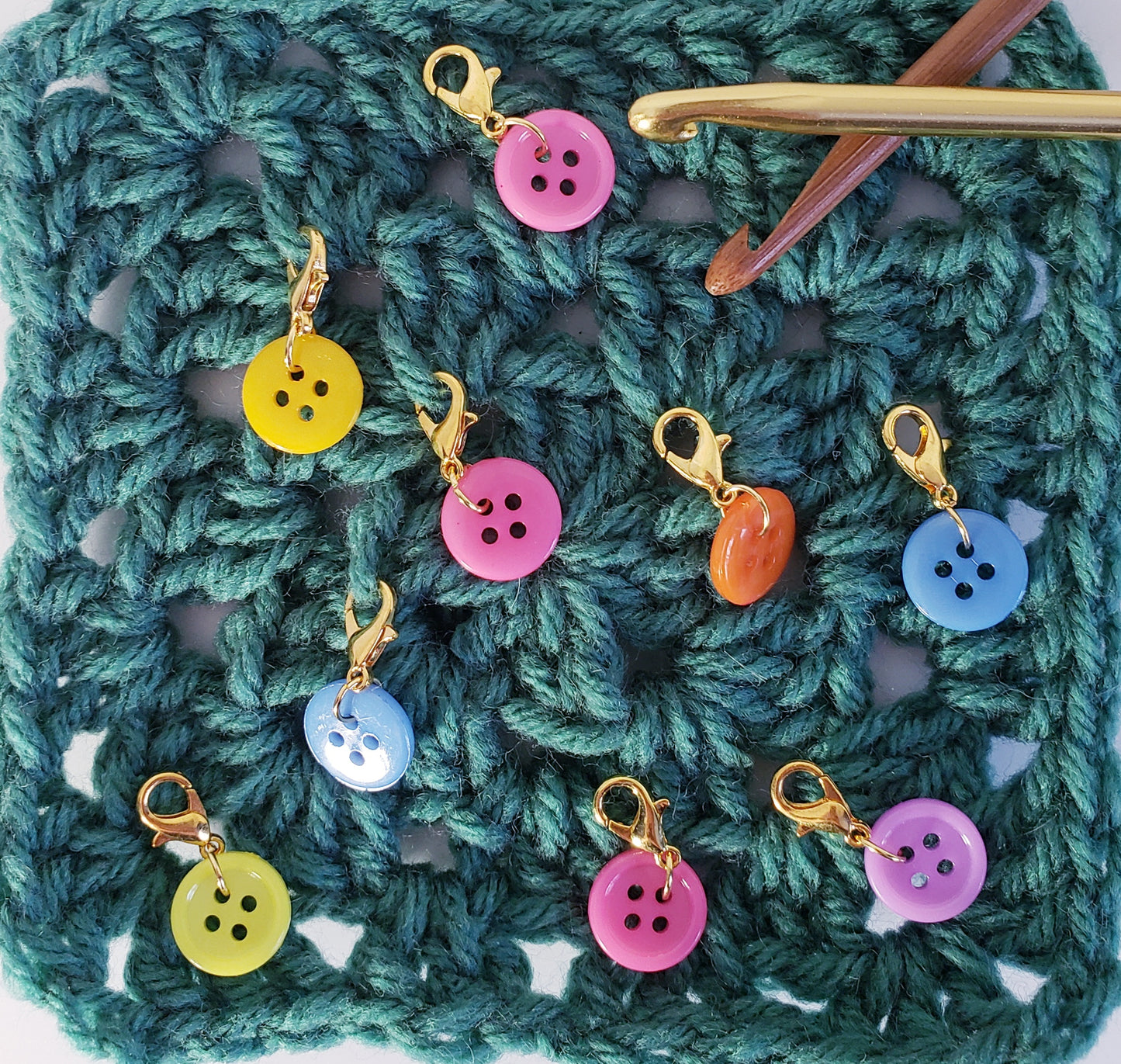 Button Stitch Markers