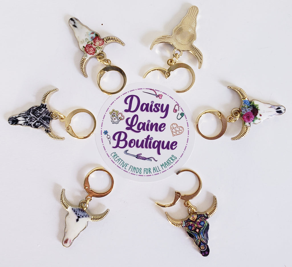 Steer Long Horn Cow Stitch Markers