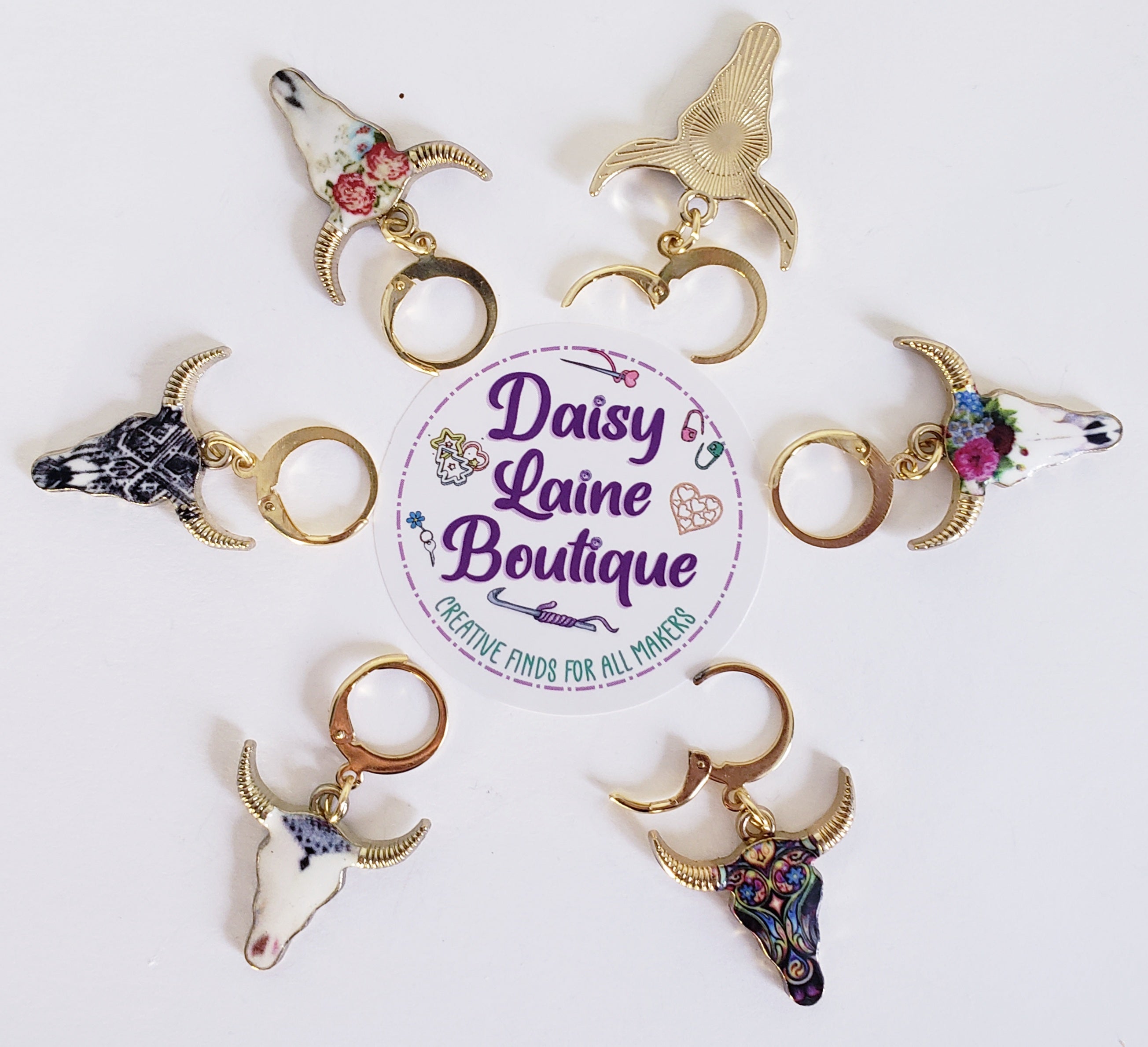 Steer Long Horn Cow Stitch Markers