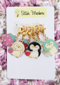 Penguin Strawberry Stitch Markers