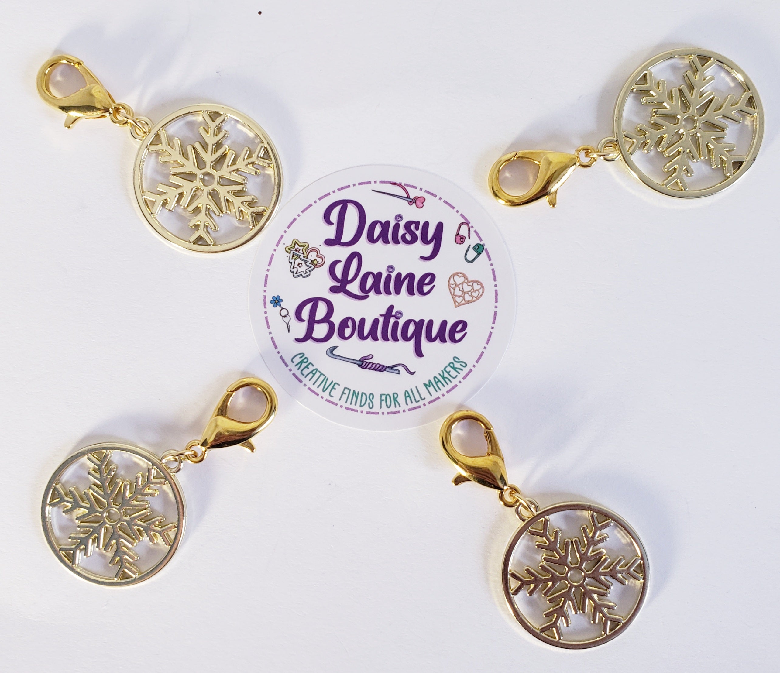 Snowflake Round Stitch Markers