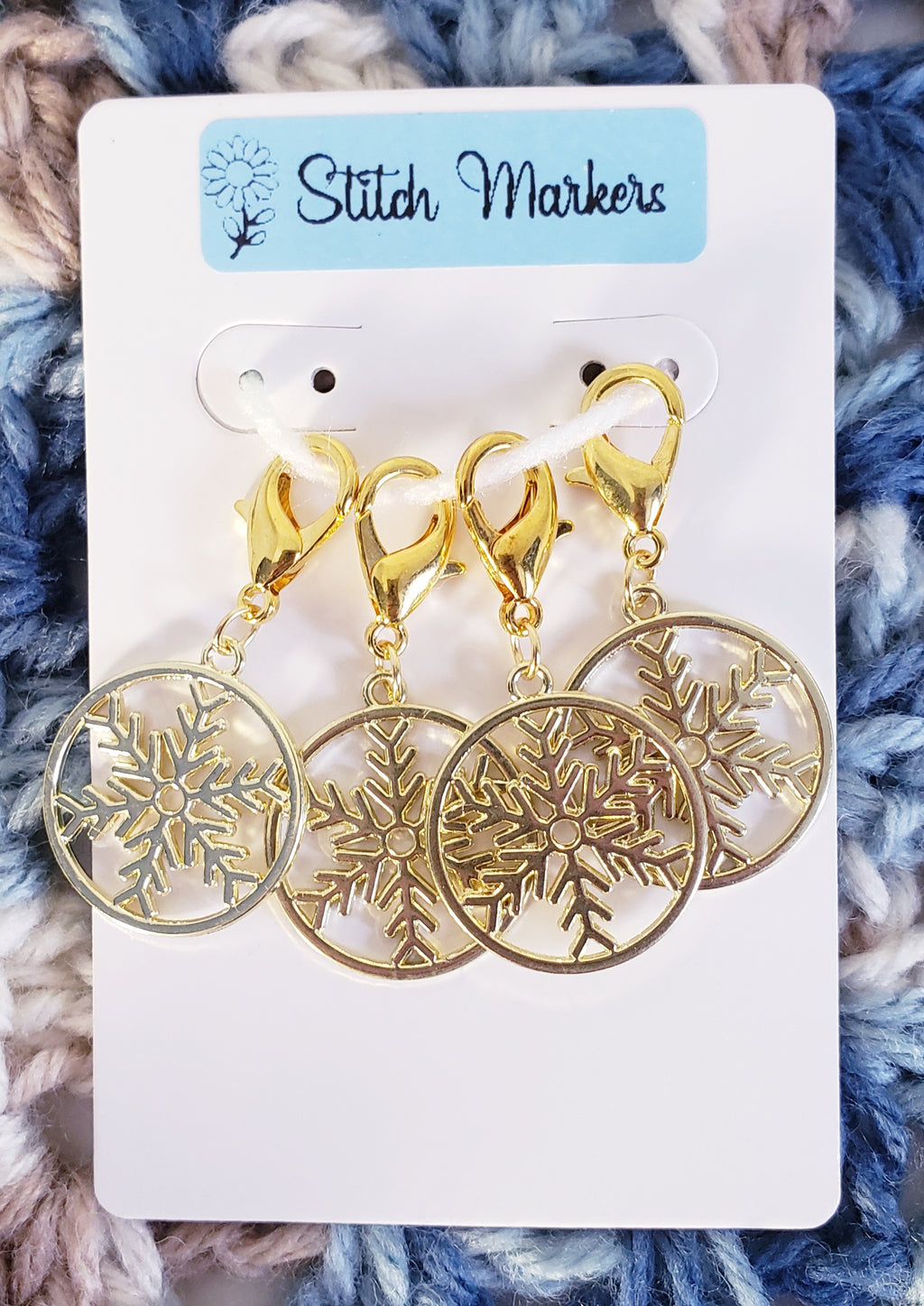 Snowflake Round Stitch Markers