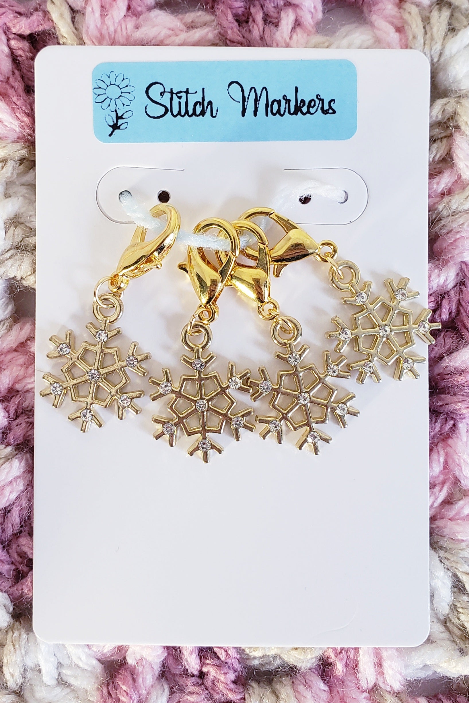 Snowflake Bling Stitch Markers