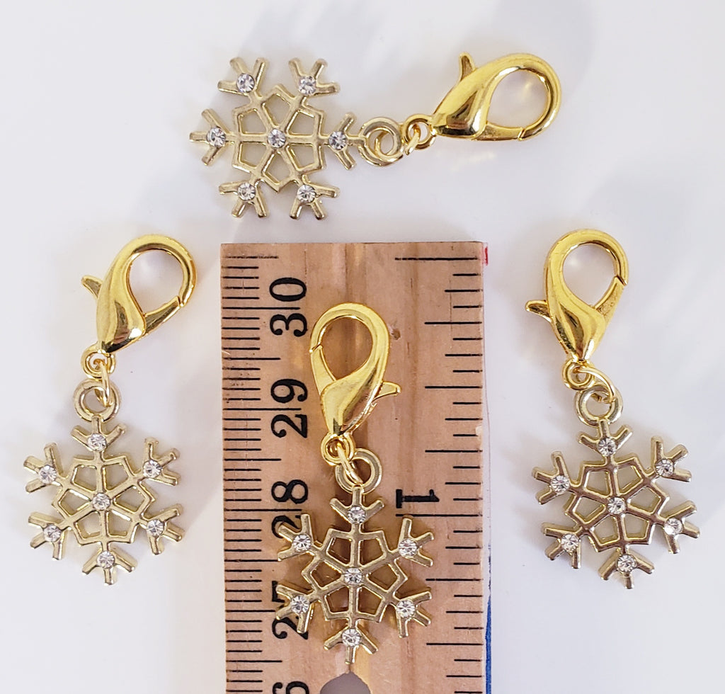 Snowflake Bling Stitch Markers
