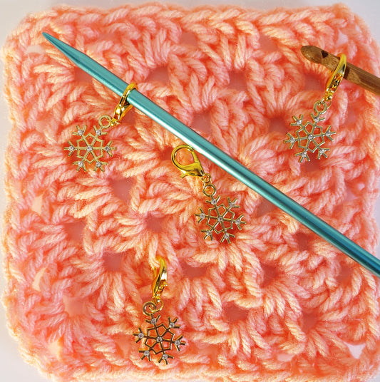 Snowflake Bling Stitch Markers