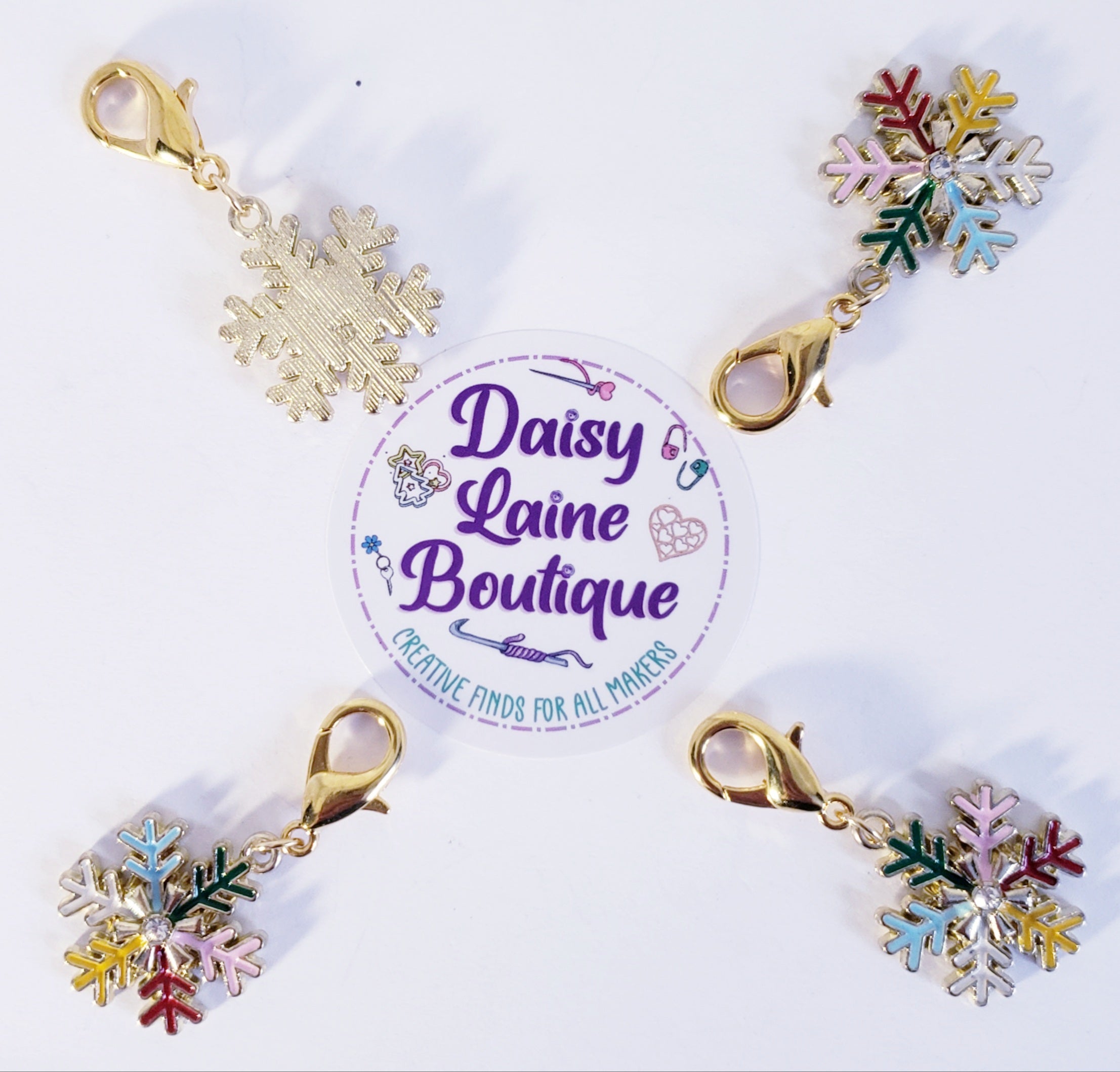 Snowflake Colorful Stitch Markers