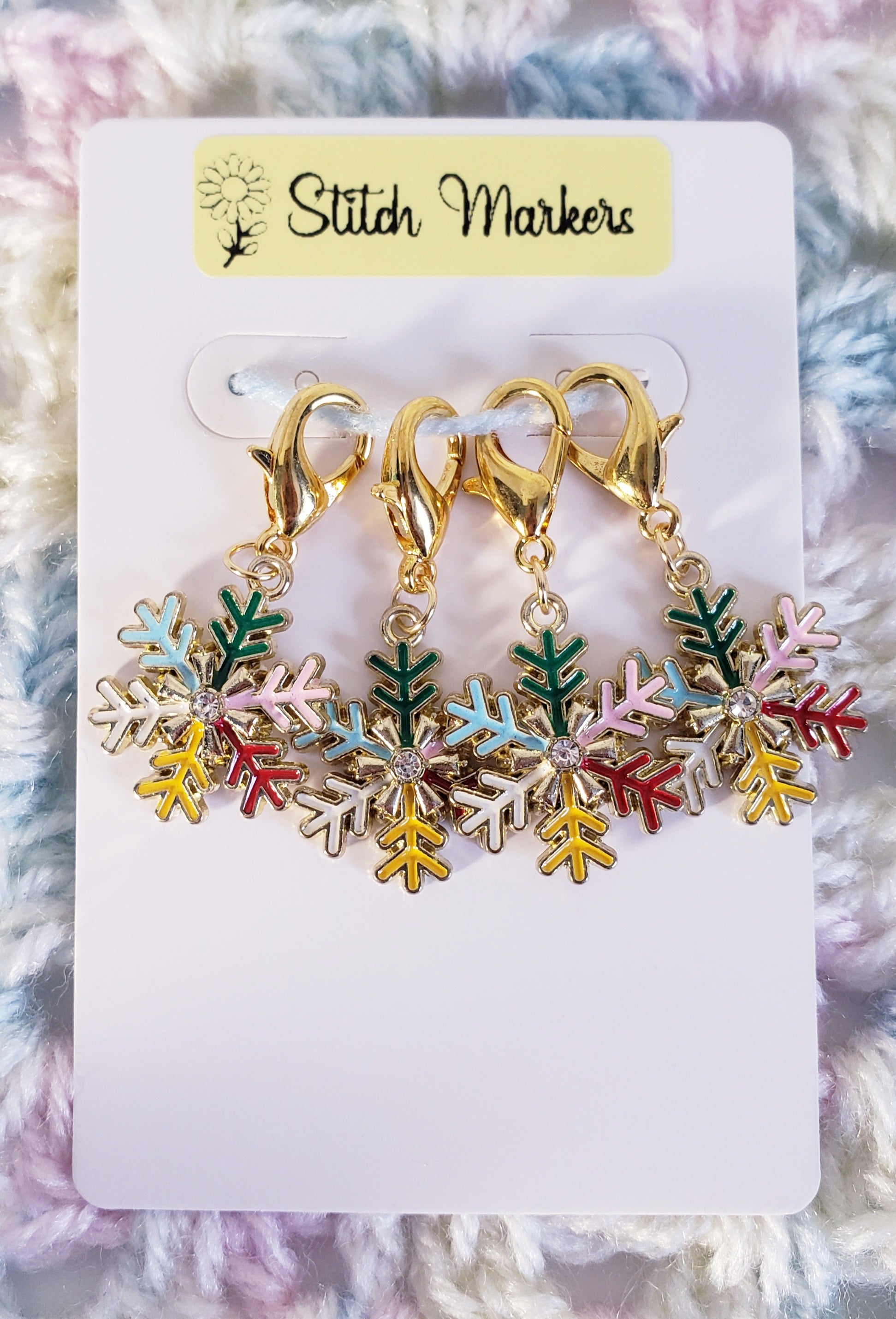 Snowflake Colorful Stitch Markers