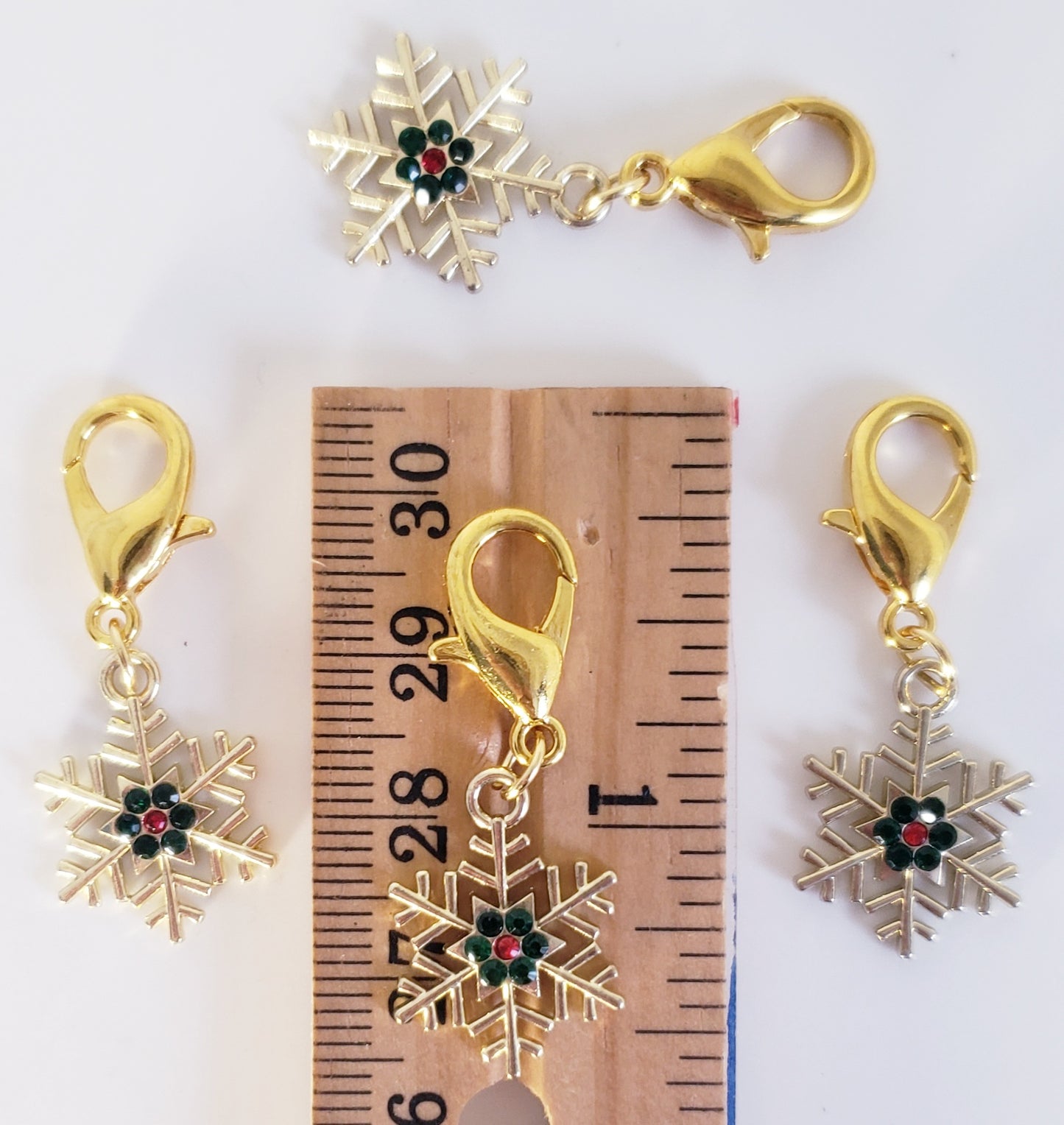 Snowflake Gemstone Stitch Markers