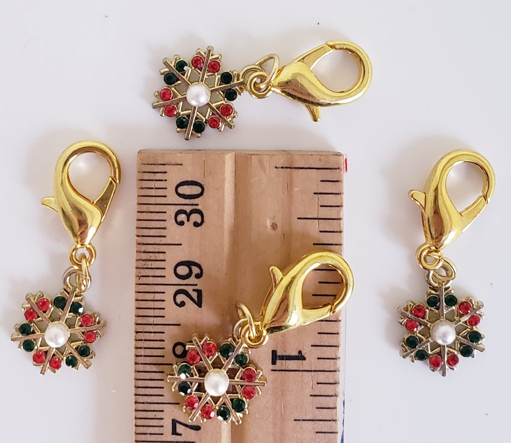 Snowflake Pearl Stitch Markers