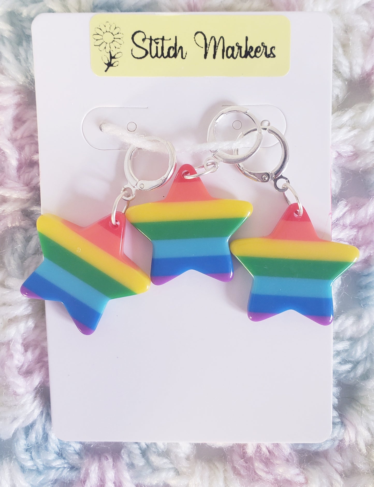 Star Rainbow Stitch Markers