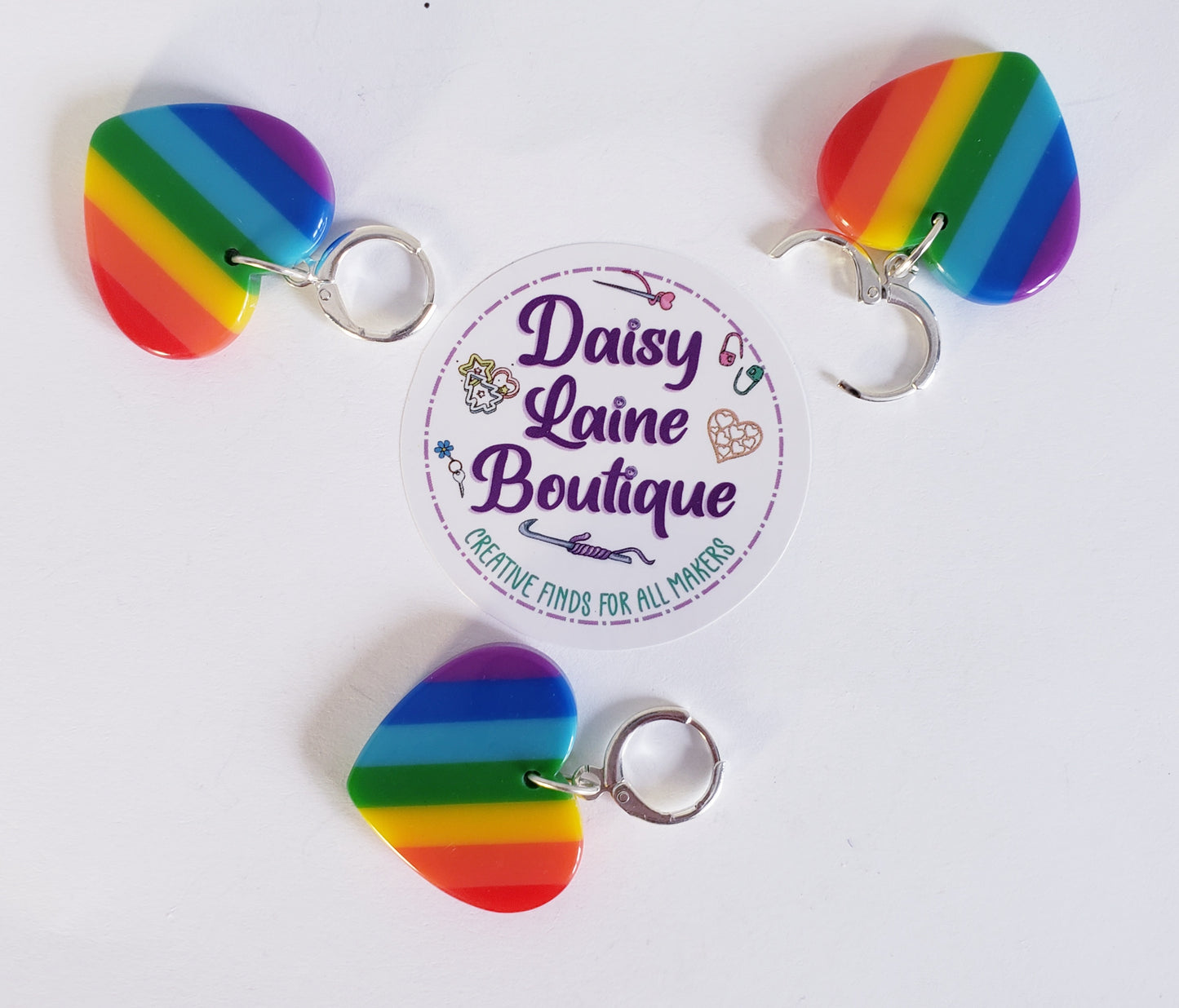 Heart Rainbow Stitch Markers