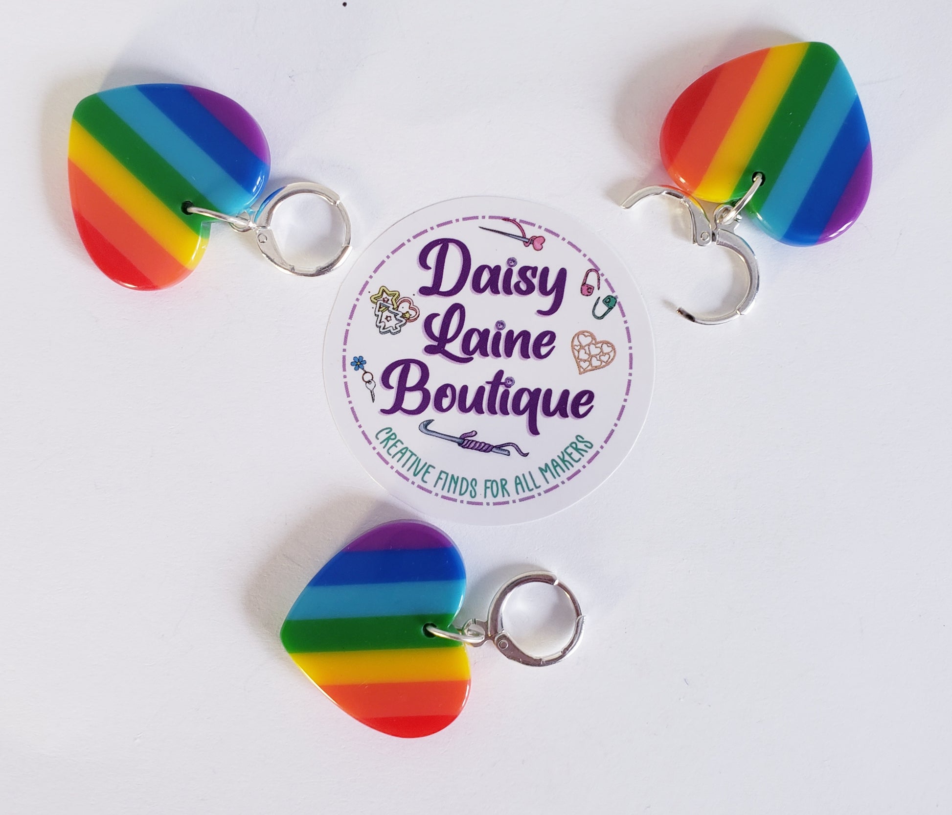 Heart Rainbow Stitch Markers