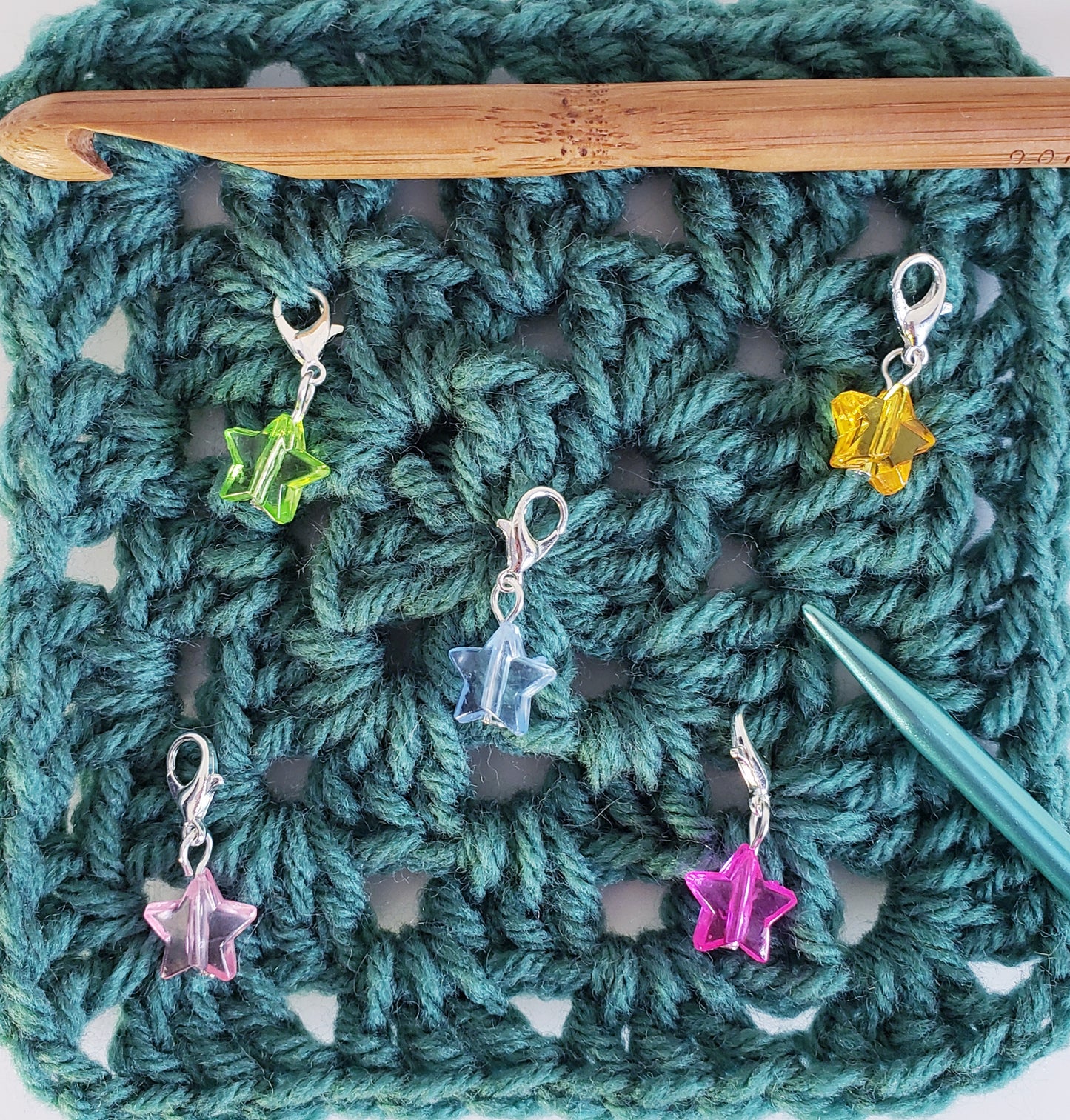 Star Clear Stitch Markers