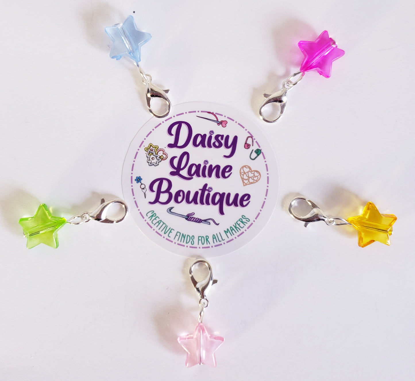 Star Clear Stitch Markers