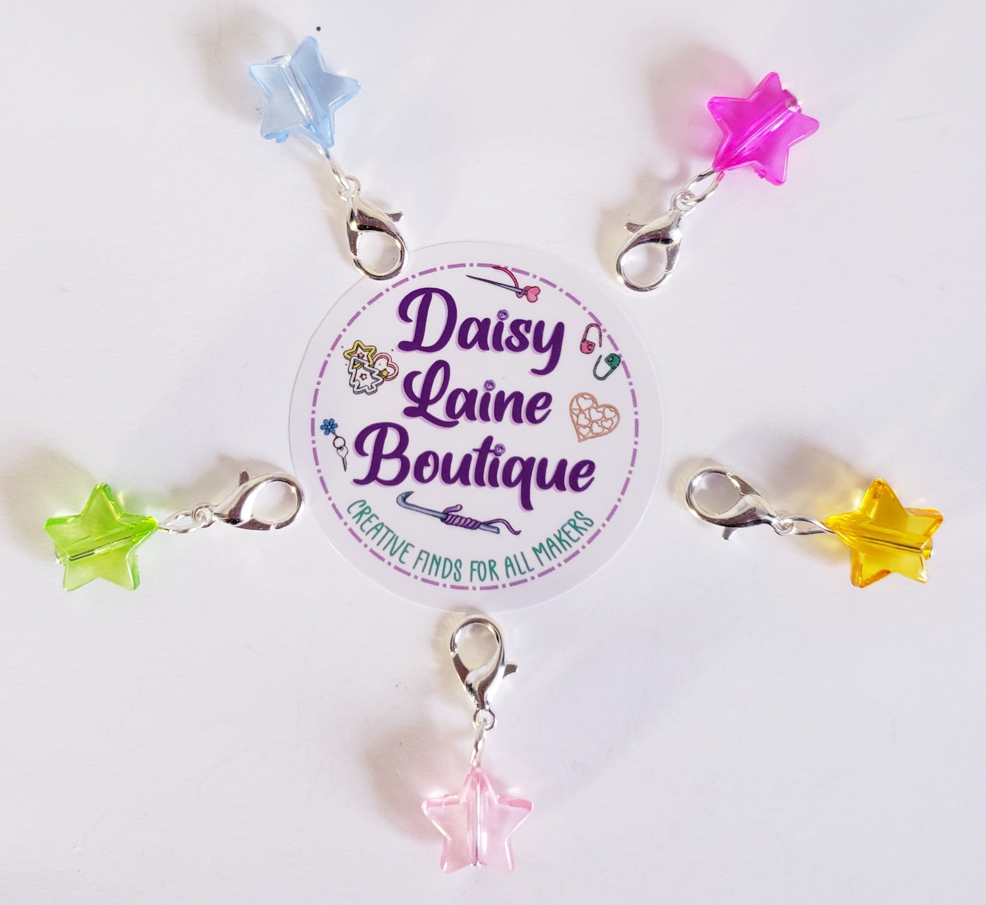 Star Clear Stitch Markers