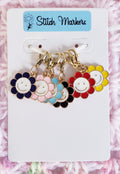 Smiley Face Flowers Stitch Markers