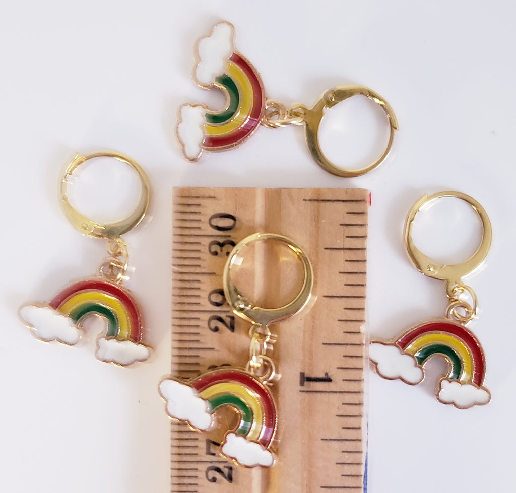 Rainbow & Clouds Stitch Markers