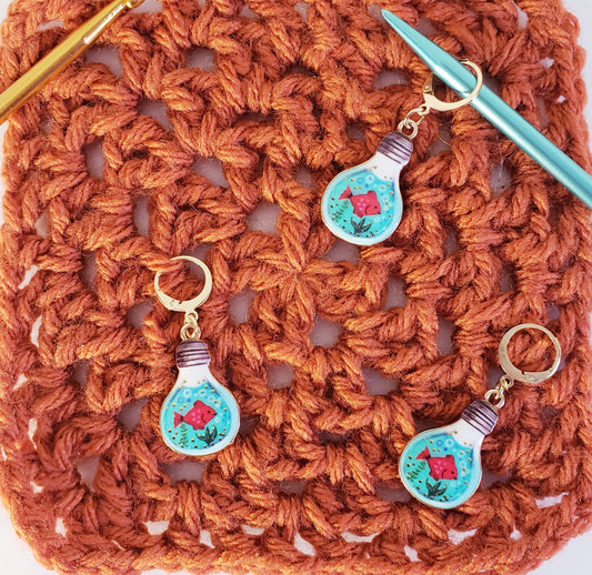Goldfish Aquarium Stitch Markers