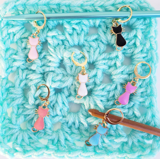 Cat Silhouette Stitch Markers