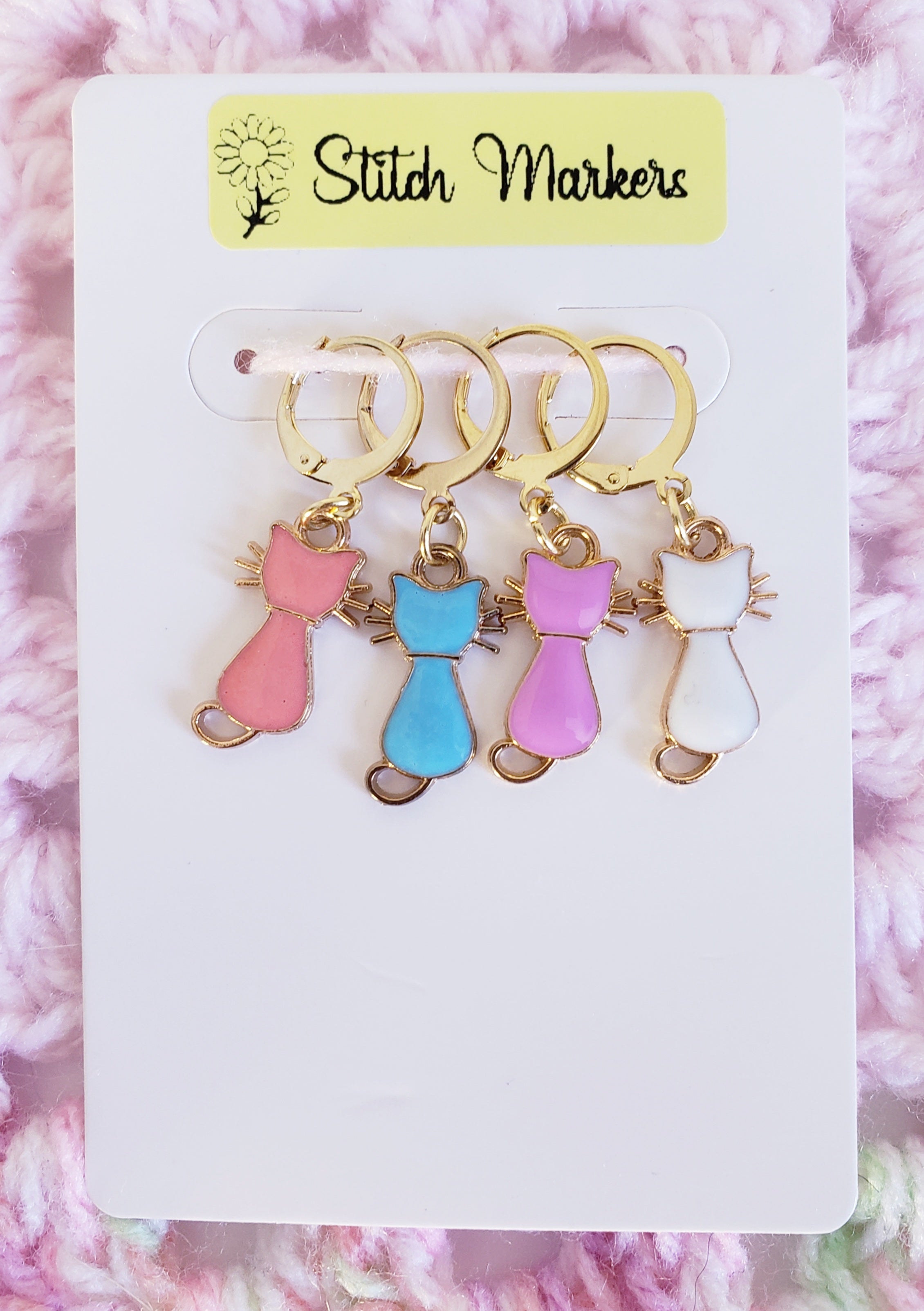 Cat Silhouette Stitch Markers