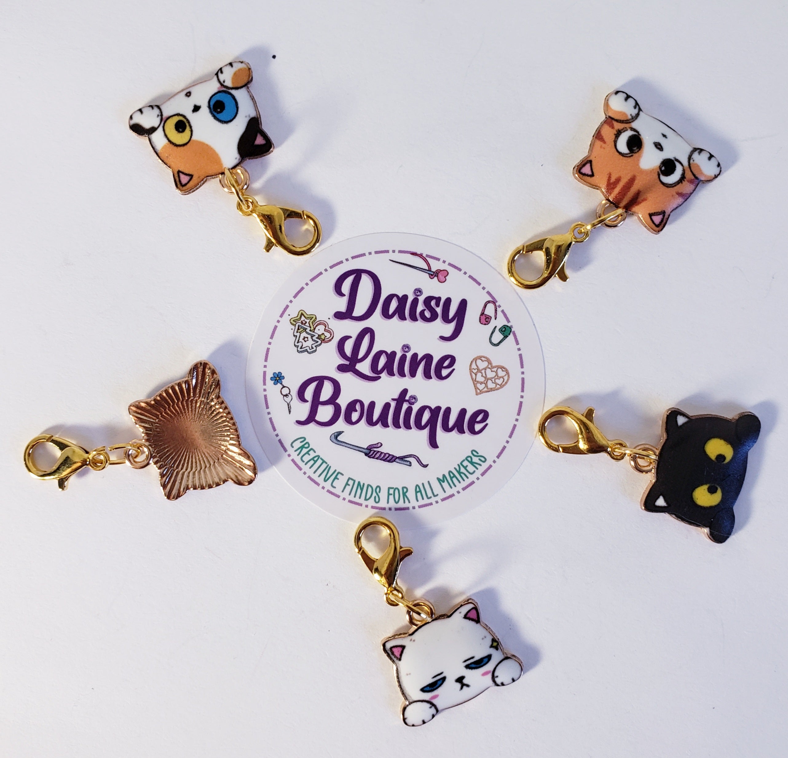 Cat Peek A Boo Stitch Markers