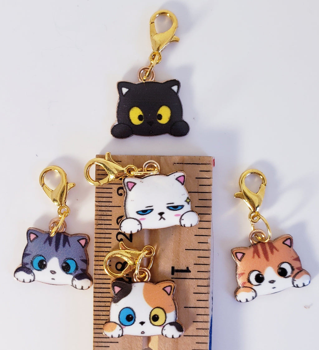 Cat Peek A Boo Stitch Markers
